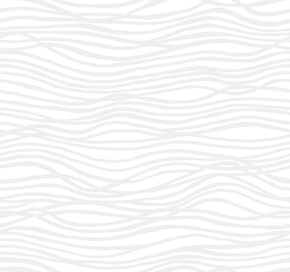 Galyn White Pearlescent Wave Wallpaper by A-Street Prints Mylos Covers about 60.8 square feet 27-in by 27-ft long roll Unpasted 25.25 - Fabric Carolina -