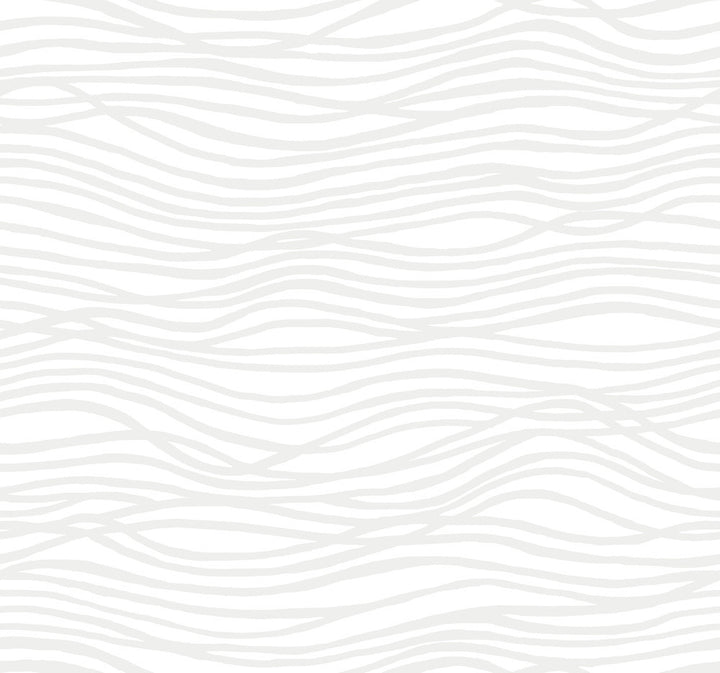 Galyn White Pearlescent Wave Wallpaper by A-Street Prints Mylos Covers about 60.8 square feet 27-in by 27-ft long roll Unpasted 25.25 - Fabric Carolina -
