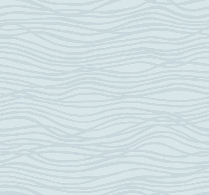 Galyn Sky Blue Pearlescent Wave Wallpaper by A-Street Prints Mylos Covers about 60.8 square feet 27-in by 27-ft long roll Unpasted 25.25 - Fabric Carolina -