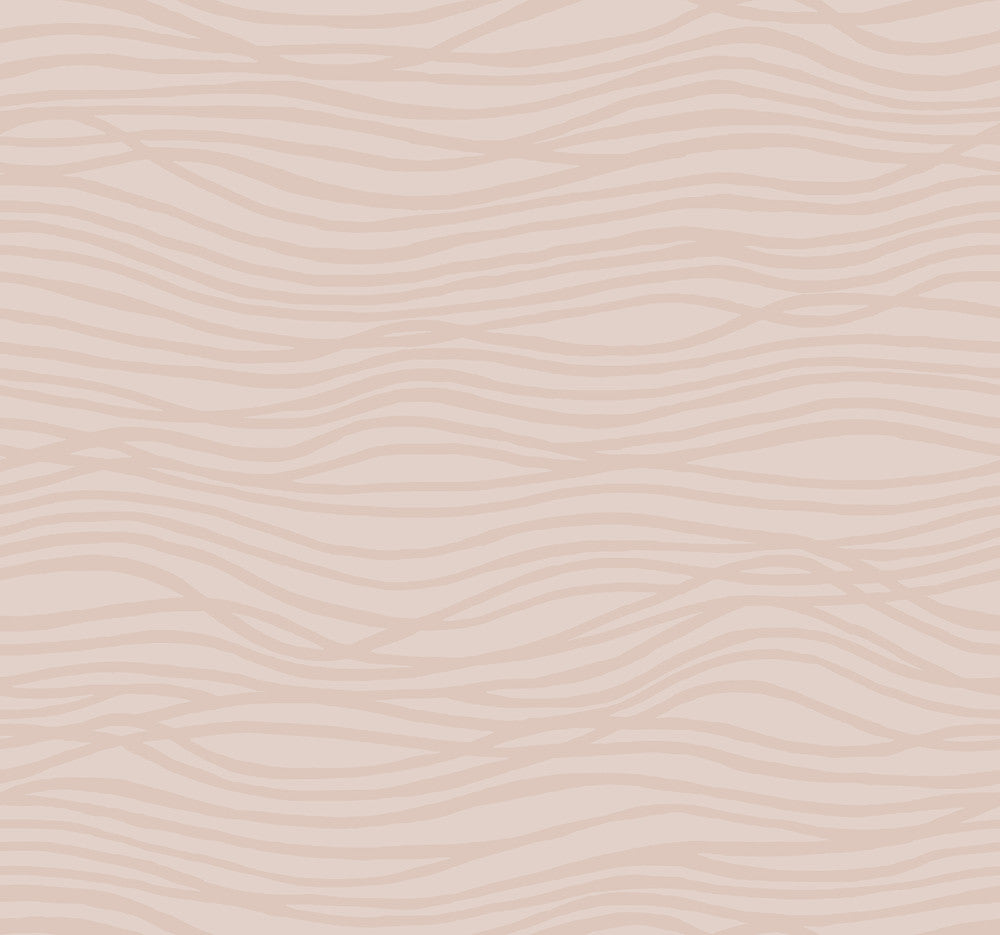 Galyn Rose Gold Pearlescent Wave Wallpaper by A-Street Prints Mylos Covers about 60.8 square feet 27-in by 27-ft long roll Unpasted 25.25 - Fabric Carolina -
