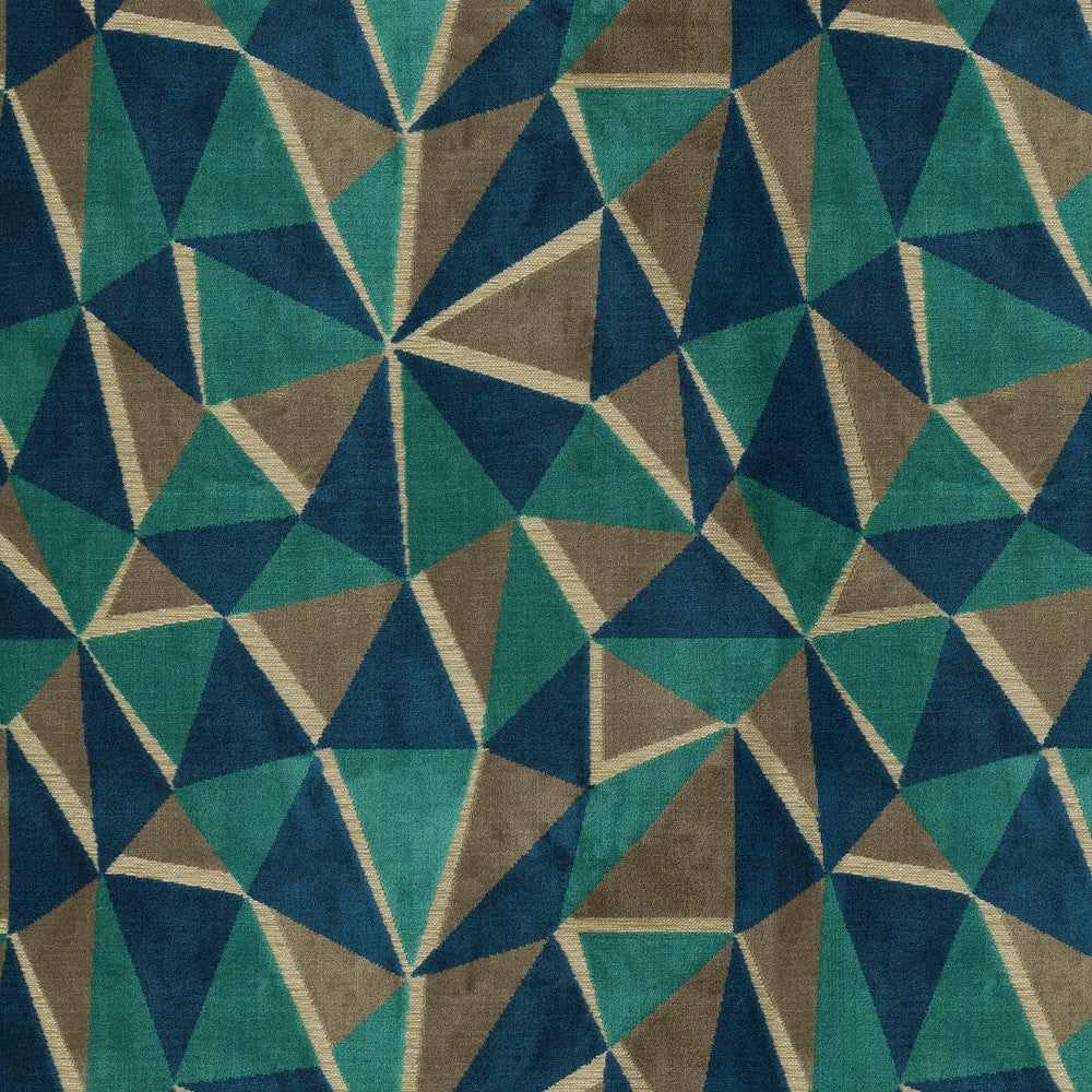 Prismatic Velvet Mediterranean 412111 by PKL Studio Designer Fabric 51% Polyester, 39% Rayon, 10% Cotton India 50000 Horizontal: 13.75 and Vertical: 15.75 54 - Swanky Fabrics -
