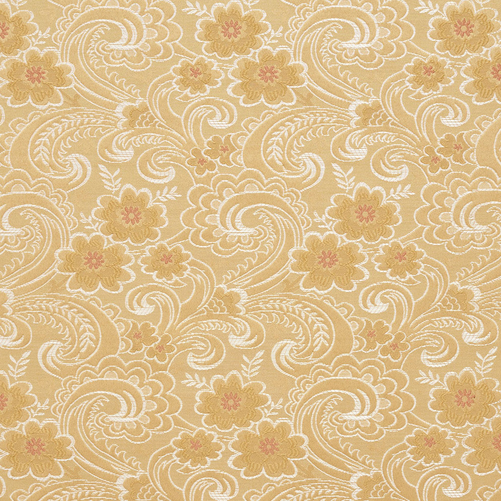 4121 Gold by Charlotte Fabric Timeless Treasures II 100% Woven Polyester Asia Exceeds 100,000 Wyzenbeek Rubs (Heavy Duty) Horizontal: 7" x Vertical: 12" 54 Inches - Fabric Carolina -