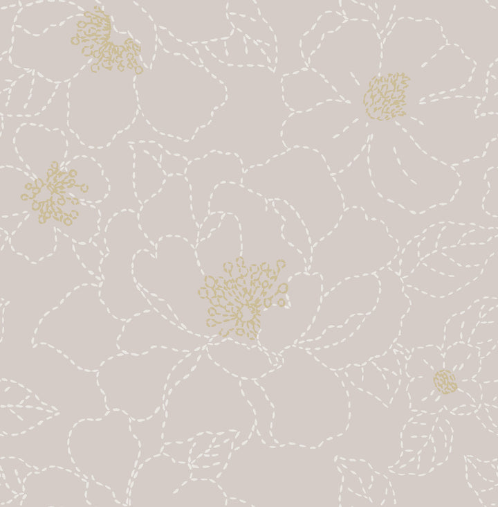 Gardena Lavender Embroidered Floral Wallpaper by A-Street Prints Terrace Covers about 56.4 square feet 20.5-in by 33-ft long roll Unpasted 20.86 - Fabric Carolina -