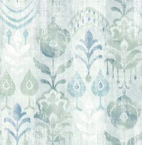 Pavord Green Floral Shibori Wallpaper by A-Street Prints