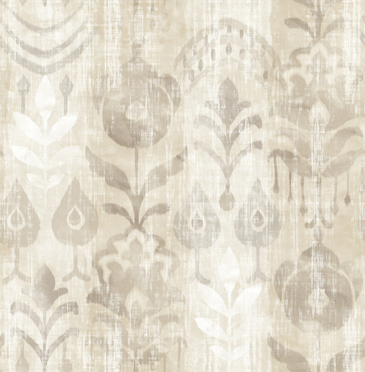 Pavord Neutral Floral Shibori Wallpaper by A-Street Prints Terrace Covers about 56.4 square feet 20.5-in by 33-ft long roll Unpasted 20.86 - Fabric Carolina -
