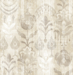Pavord Neutral Floral Shibori Wallpaper by A-Street Prints
