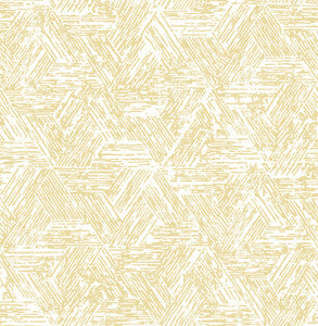 Retreat Yellow Quilted Geometric Wallpaper by A-Street Prints