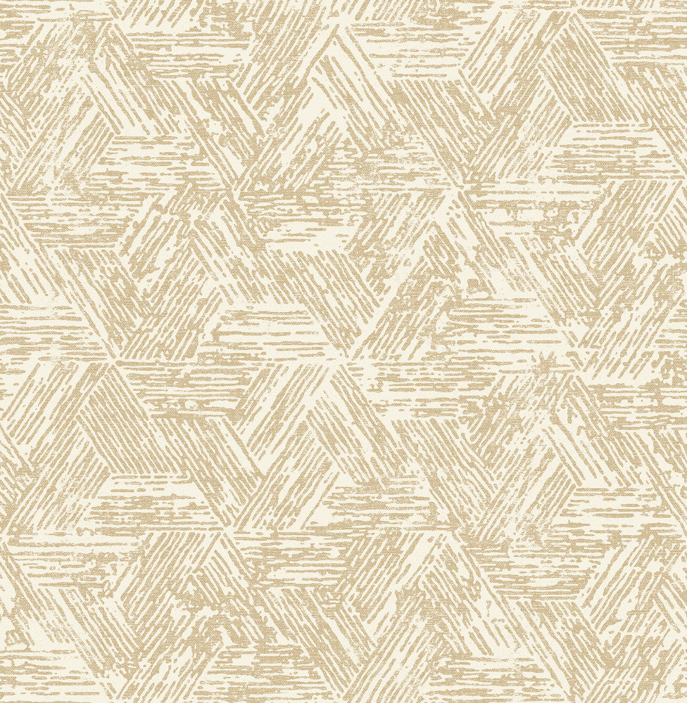 Retreat Light Brown Quilted Geometric Wallpaper by A-Street Prints Terrace Covers about 56.4 square feet 20.5-in by 33-ft long roll Unpasted 10.4 - Fabric Carolina -