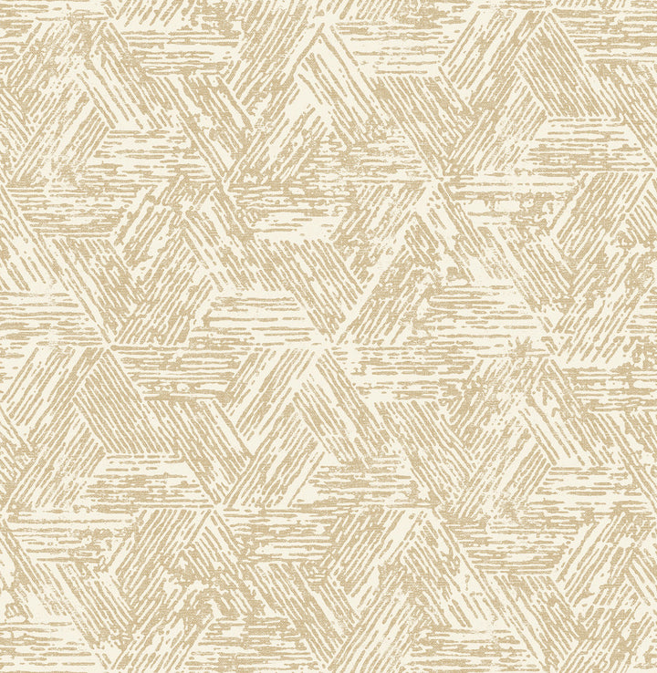 Retreat Light Brown Quilted Geometric Wallpaper by A-Street Prints Terrace Covers about 56.4 square feet 20.5-in by 33-ft long roll Unpasted 10.4 - Fabric Carolina -