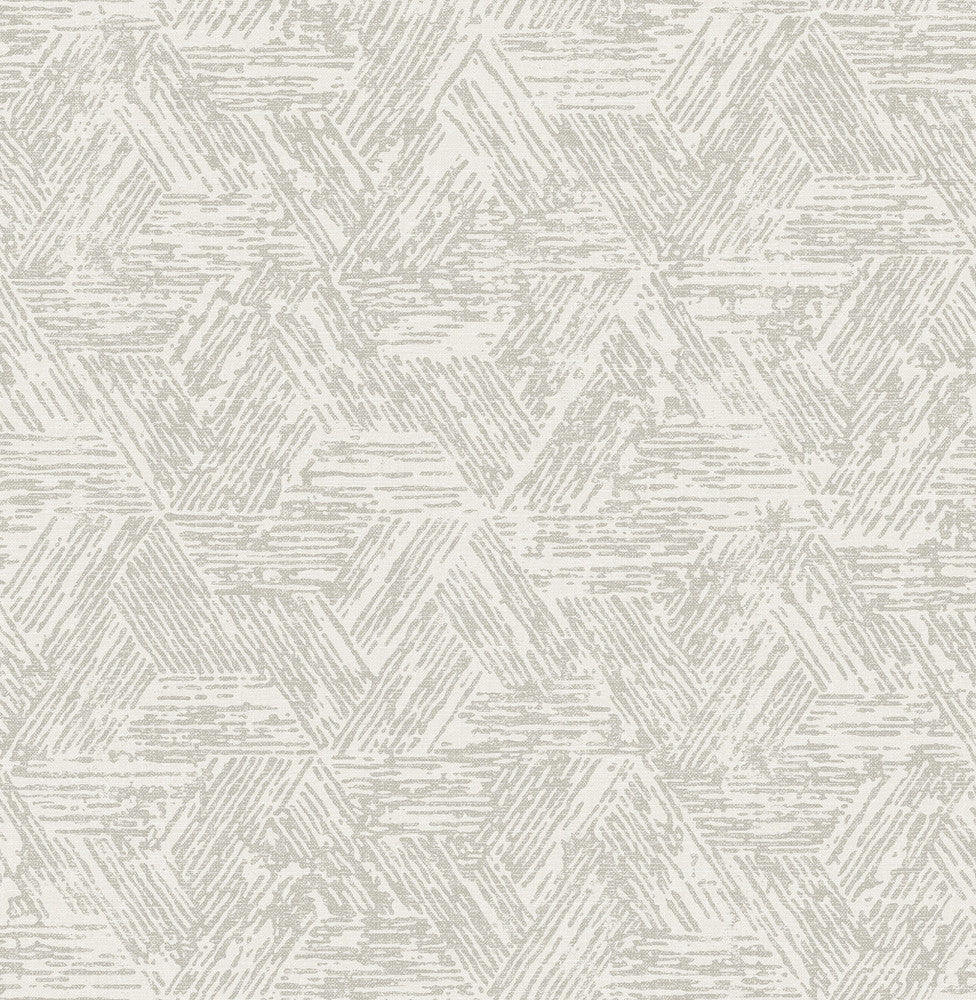 Retreat Grey Quilted Geometric Wallpaper by A-Street Prints Terrace Covers about 56.4 square feet 20.5-in by 33-ft long roll Unpasted 10.4 - Fabric Carolina -