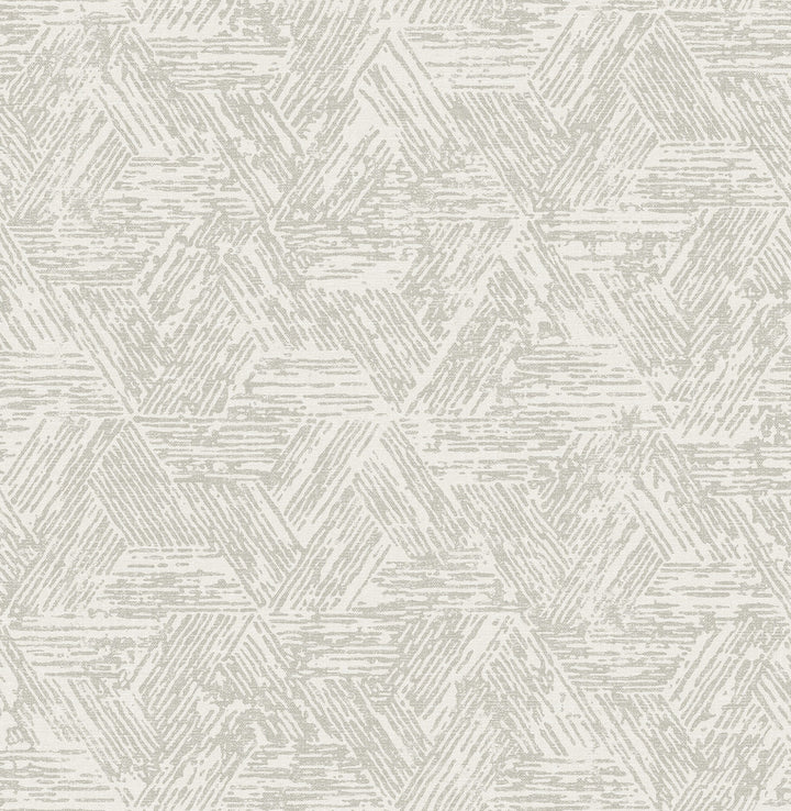 Retreat Grey Quilted Geometric Wallpaper by A-Street Prints Terrace Covers about 56.4 square feet 20.5-in by 33-ft long roll Unpasted 10.4 - Fabric Carolina -