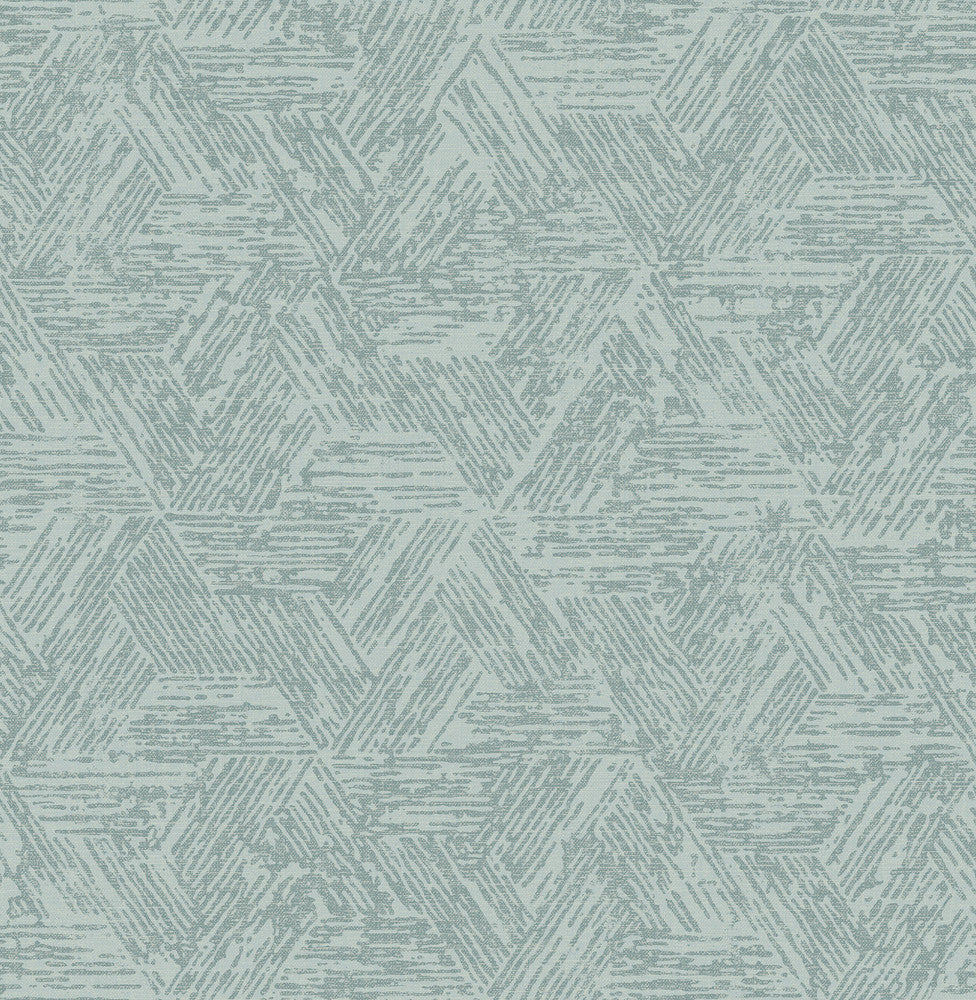 Retreat Denim Quilted Geometric Wallpaper by A-Street Prints Terrace Covers about 56.4 square feet 20.5-in by 33-ft long roll Unpasted 10.4 - Fabric Carolina -