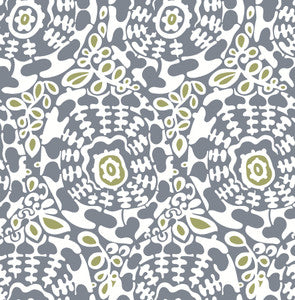 Divine Slate Abstract Medallion Wallpaper by A-Street Prints