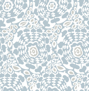 Divine Light Blue Abstract Medallion Wallpaper by A-Street Prints
