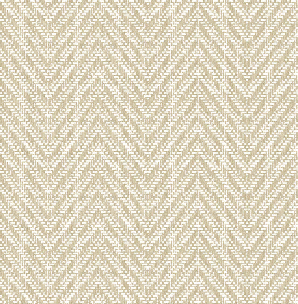 Glynn Wheat Chevron Wallpaper by A-Street Prints Terrace Covers about 56.4 square feet 20.5-in by 33-ft long roll Unpasted 20.86 - Fabric Carolina -