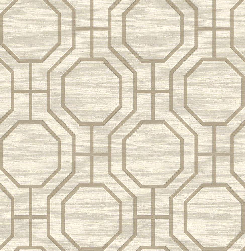 Manor Taupe Geometric Trellis Wallpaper by A-Street Prints Terrace Covers about 56.4 square feet 20.5-in by 33-ft long roll Unpasted 10.4 - Fabric Carolina -