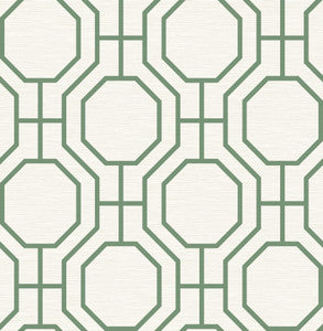 Manor Green Geometric Trellis Wallpaper by A-Street Prints
