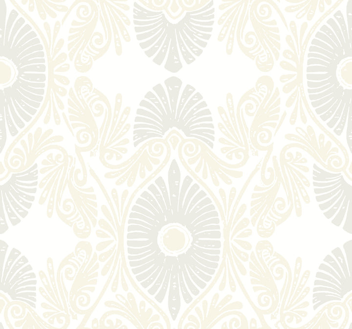 Villa Bone Embellished Ogee Wallpaper by A-Street Prints Terrace Covers about 60.8 square feet 27-in by 27-ft long roll Unpasted 25.25 - Fabric Carolina -