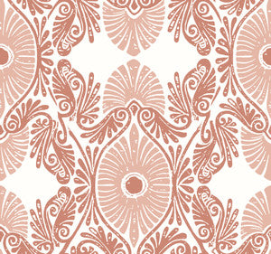 Villa Raspberry Embellished Ogee Wallpaper by A-Street Prints