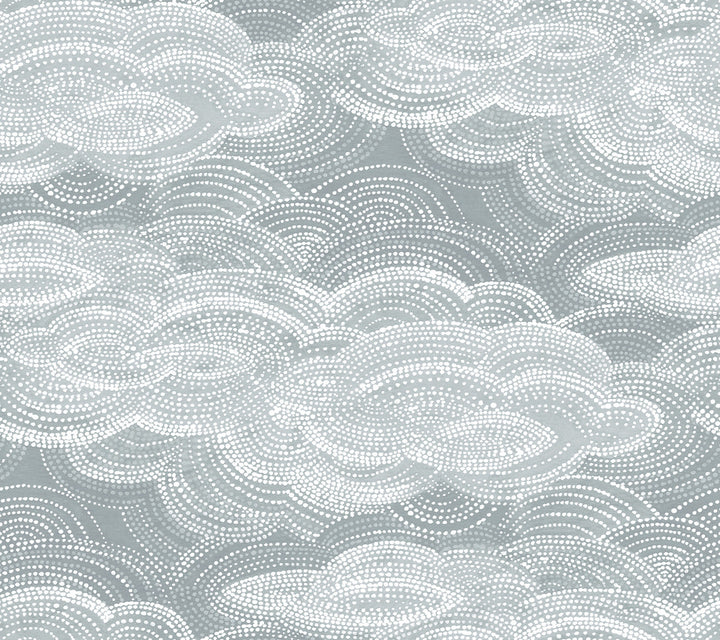 Vision Slate Stipple Clouds Wallpaper by A-Street Prints Terrace Covers about 60.8 square feet 27-in by 27-ft long roll Unpasted 24 - Fabric Carolina -