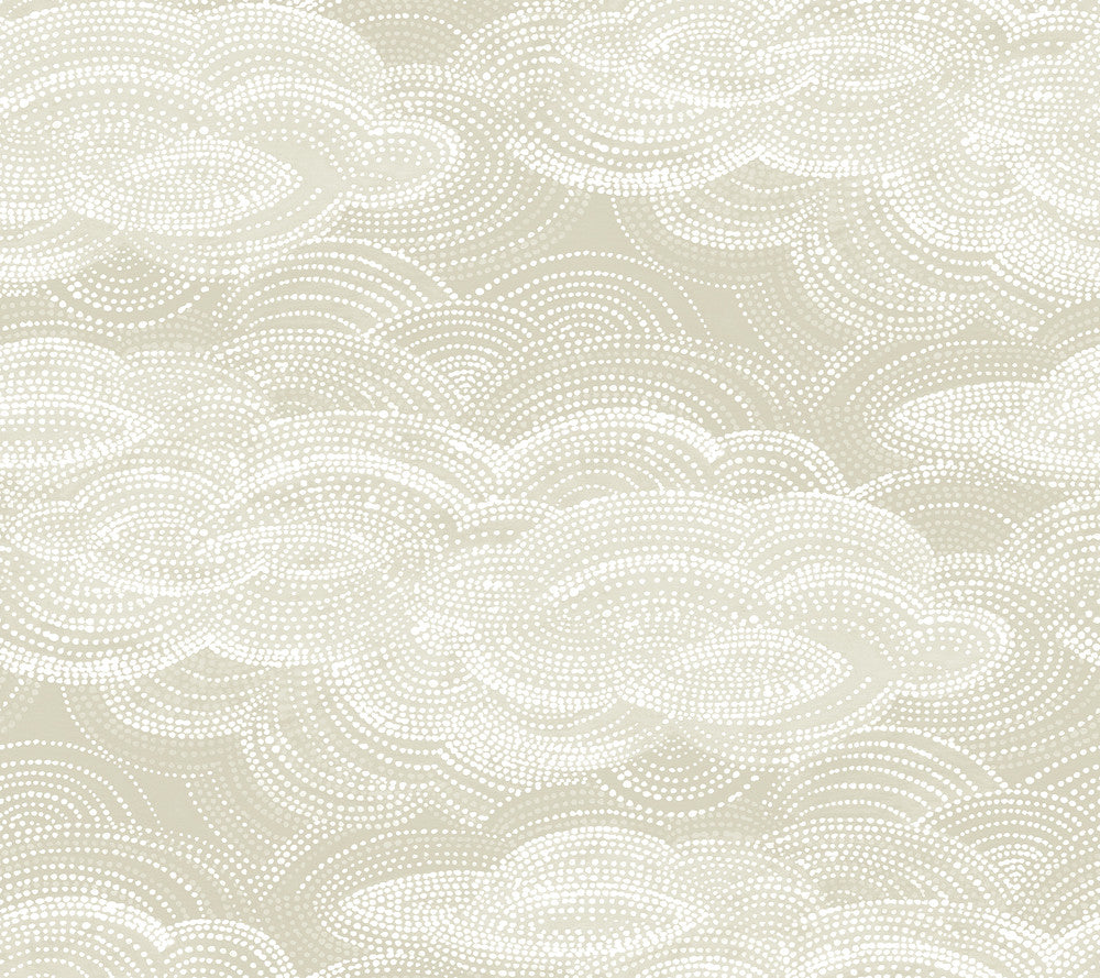 Vision Pearl Stipple Clouds Wallpaper by A-Street Prints Terrace Covers about 60.8 square feet 27-in by 27-ft long roll Unpasted 24 - Fabric Carolina -