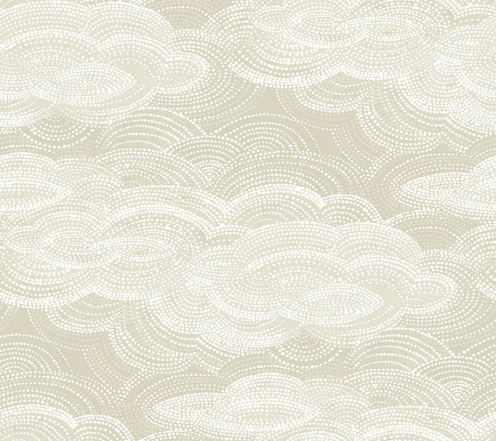 Vision Pearl Stipple Clouds Wallpaper by A-Street Prints Terrace Covers about 60.8 square feet 27-in by 27-ft long roll Unpasted 24 - Fabric Carolina -