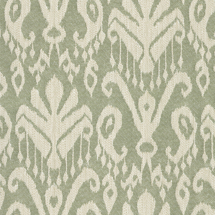 Ikat Wanderlust Sage 412341 by PKL Studio Designer Fabric 53% polyester, 47% cotton India 51000 Horizontal: 13.75 and Vertical: 15.75 54 - Swanky Fabrics -