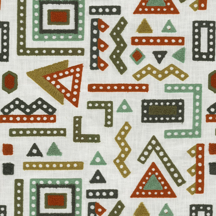 Geoscape Emb Retro 412360 by PKL Studio Fabric Base 100% cotton, Emb: 100% acrylic India 51000 Horizontal: 17 and Vertical: 15.25 54 - Fabric Carolina -