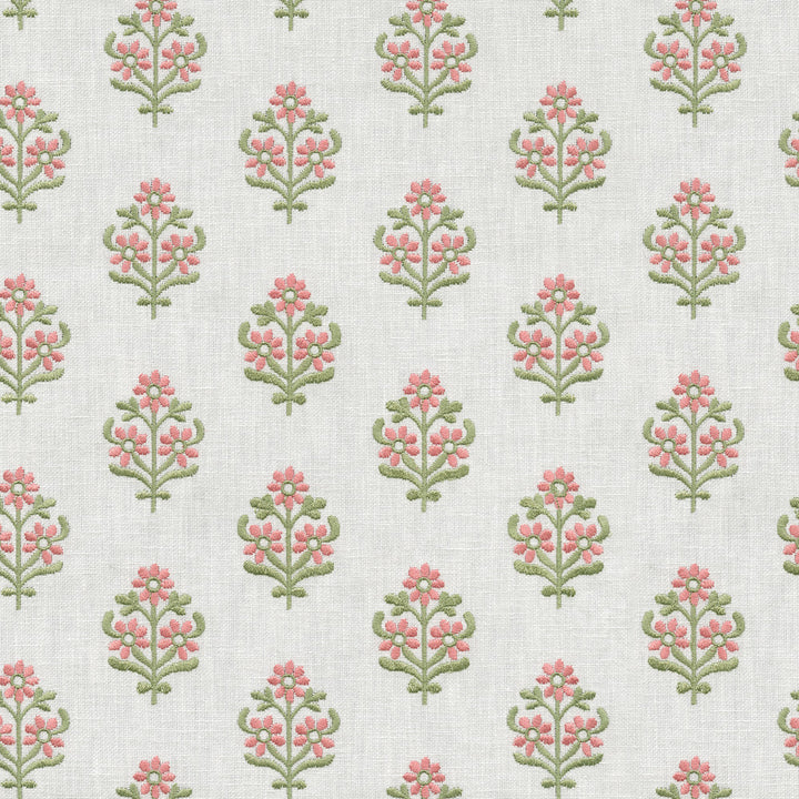 Floral Sprig Emb Spring 412381 by PKL Studio Fabric Base 50% polyester, 50% cotton Emb: 100% polyester India 6000 Horizontal: 4.5 and Vertical: 3 55 - Fabric Carolina -