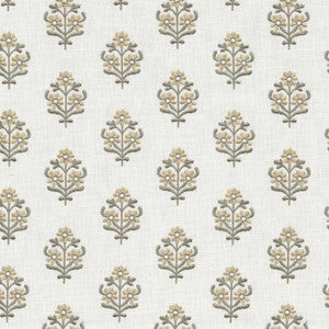 Floral Sprig Emb Mineral 412382 by PKL Studio Fabric