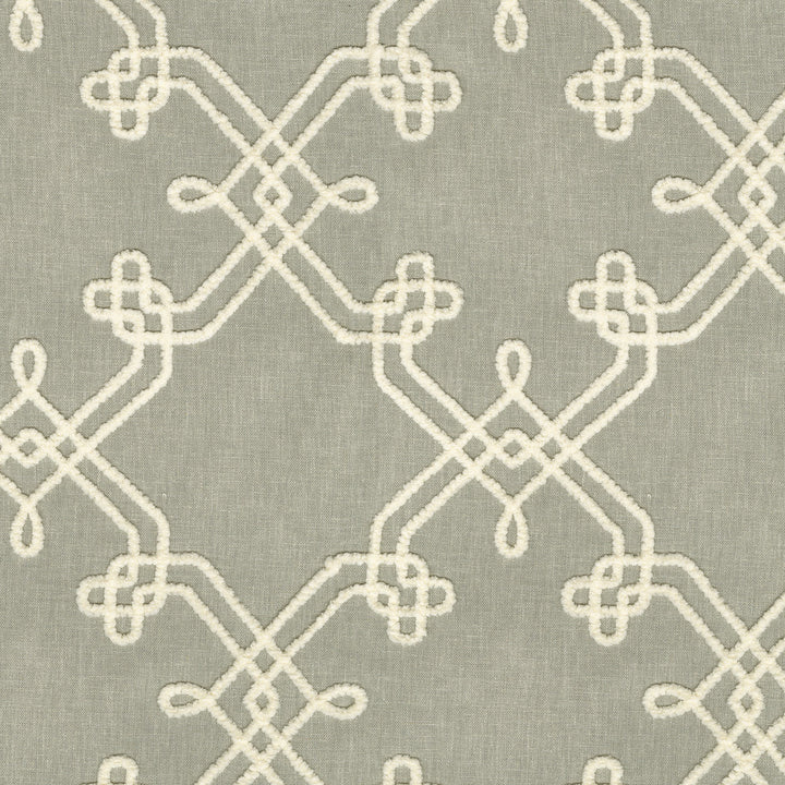 Dynasty Emb Smoke 412441 by PKL Studio Fabric Base 60% polyester, 30% cotton, 10% linen Emb: 100% polyester India 51000 Horizontal: 8.75 and Vertical: 9.25 55 - Fabric Carolina -