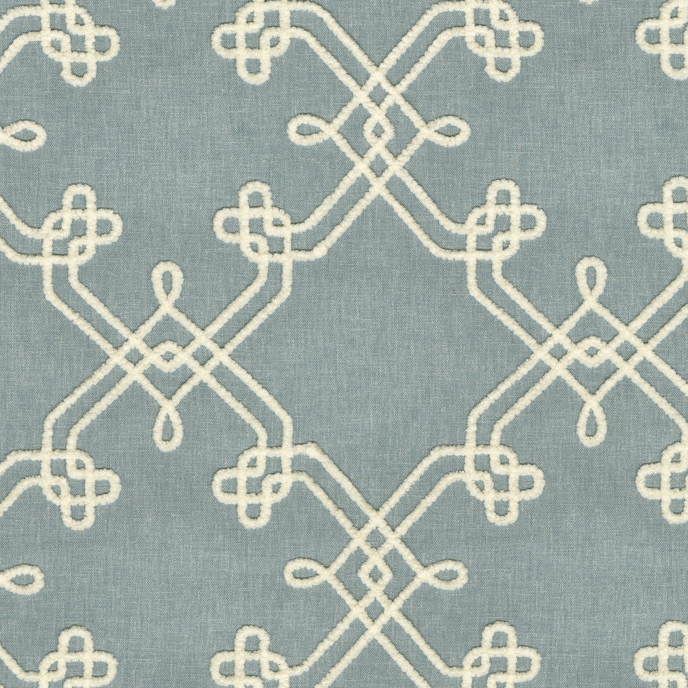 Dynasty Emb Chambray 412442 by PKL Studio Fabric Base 60% polyester, 30% cotton, 10% linen Emb: 100% polyester India 51000 Horizontal: 8.75 and Vertical: 9.25 55 - Fabric Carolina -