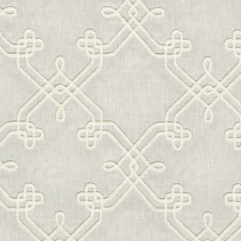 Dynasty Emb White 412447 by PKL Studio Designer Fabric Base 60% polyester, 30% cotton, 10% linen Emb: 100% polyester India 51000 Horizontal: 8.75 and Vertical: 9.25 55 - Swanky Fabrics -