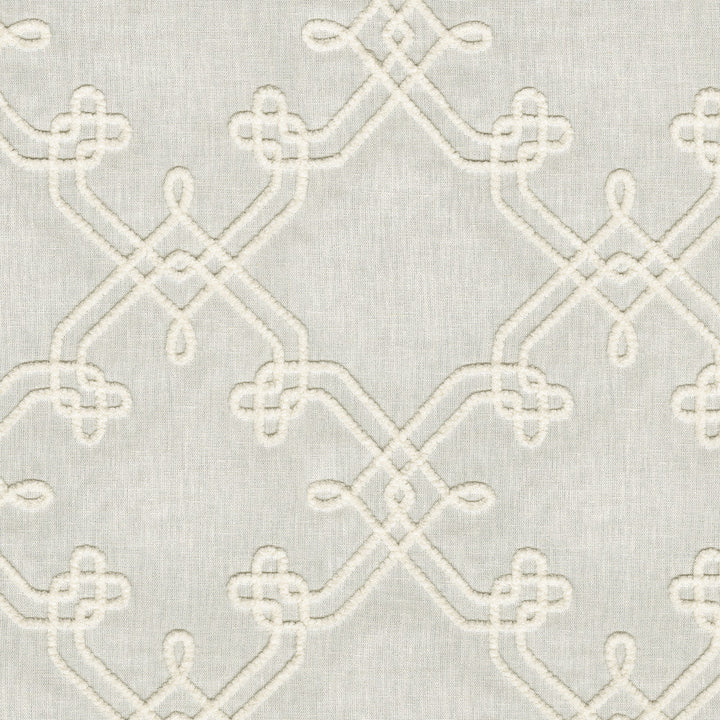 Dynasty Emb White 412447 by PKL Studio Designer Fabric Base 60% polyester, 30% cotton, 10% linen Emb: 100% polyester India 51000 Horizontal: 8.75 and Vertical: 9.25 55 - Swanky Fabrics -