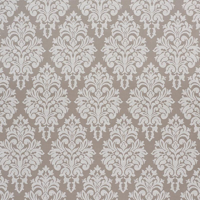 Dauphine Damask Indoor/Outdoor Taupe 75411 by Schumacher Fabric The Good Life Indoor/Outdoor 18.5" - Fabric Carolina -