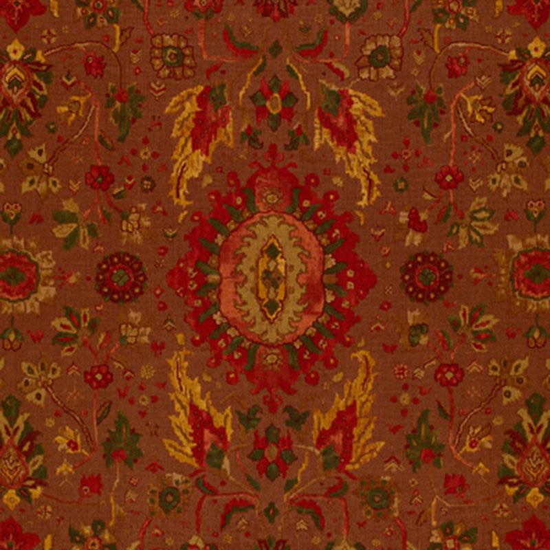 Jahanara Carpet Spice Brown 172791 by Schumacher Fabric Classic Prints 26.75" - Fabric Carolina -