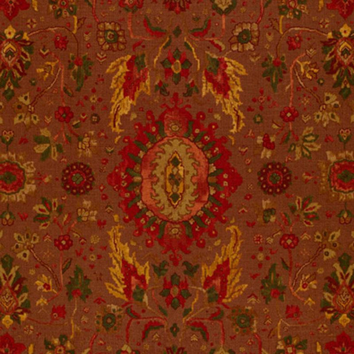 Jahanara Carpet Spice Brown 172791 by Schumacher Fabric Classic Prints 26.75" - Fabric Carolina -