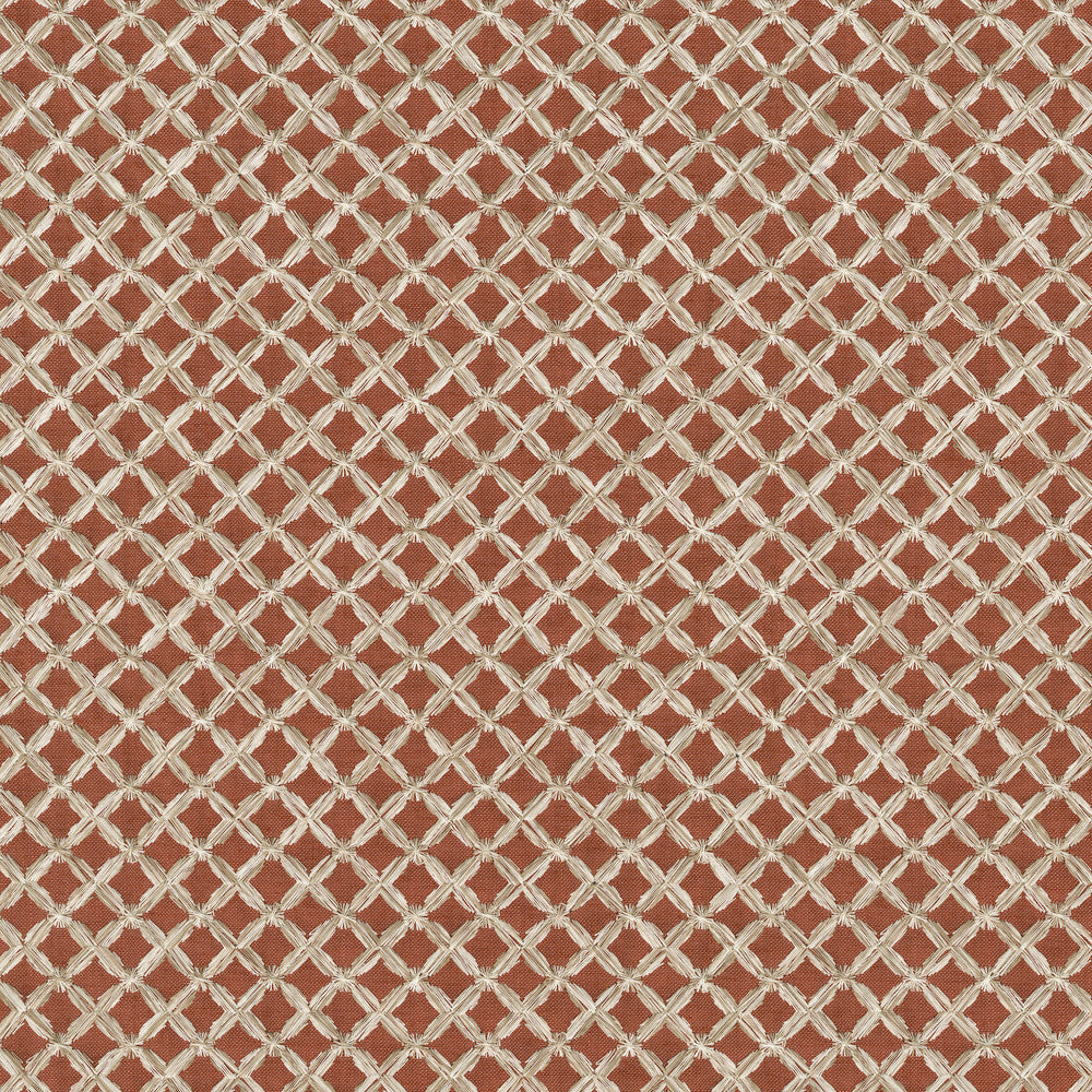 Laguna Emb Cinnabar 412482 by PKL Studio Fabric Base 82% polyester, 11% cotton, 7% linen Emb: 100% cotton India 51000 Horizontal: 0.88 and Vertical: 0.75 56 - Fabric Carolina -