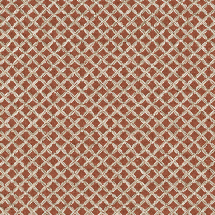 Laguna Emb Cinnabar 412482 by PKL Studio Fabric Base 82% polyester, 11% cotton, 7% linen Emb: 100% cotton India 51000 Horizontal: 0.88 and Vertical: 0.75 56 - Fabric Carolina -