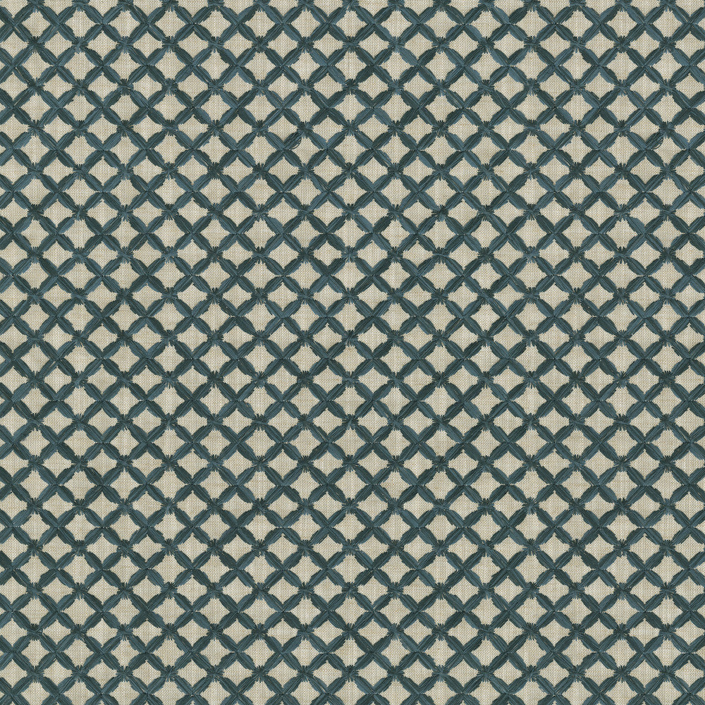 Laguna Emb Indigo 412483 by PKL Studio Fabric Base 82% polyester, 11% cotton, 7% linen Emb: 100% cotton India 51000 Horizontal: 0.88 and Vertical: 0.75 56 - Fabric Carolina -