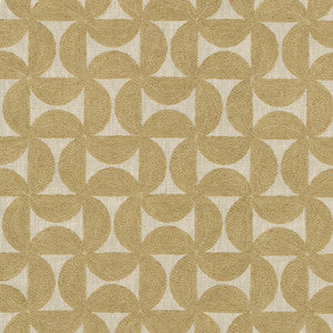 Pinwheels Emb Gold 412490 by PKL Studio Fabric