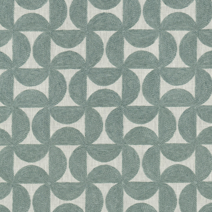Pinwheels Emb Chambray 412492 by PKL Studio Fabric Base 52% polyester, 48% cotton Emb 60% polyester, 25% cotton, 15% linen India 51000 Horizontal: 4.5 and Vertical: 4.63 55 - Fabric Carolina -