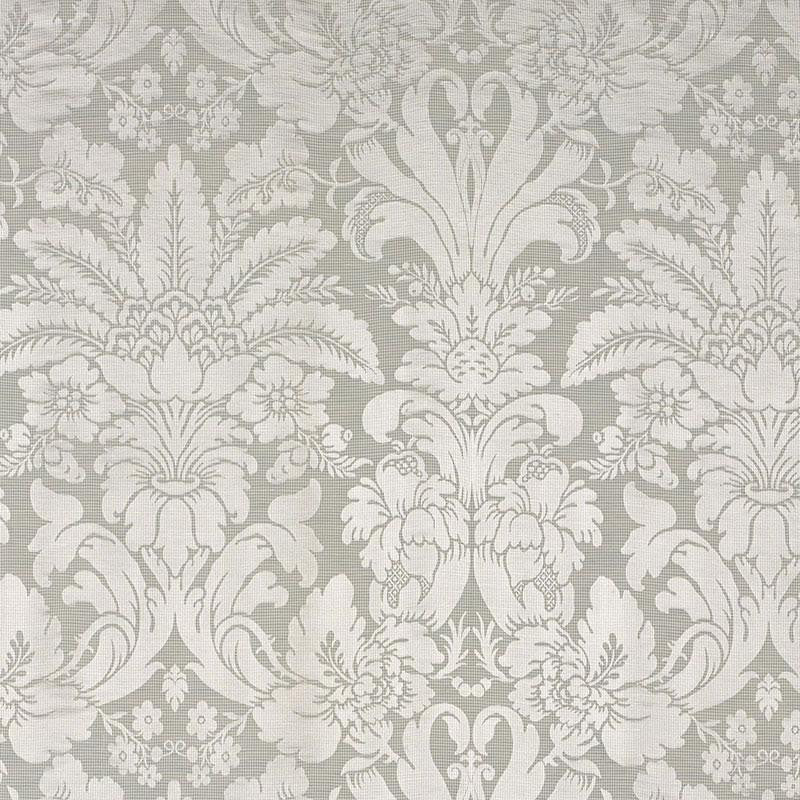 Colette Linen/Silk Damask Dove 69141 by Schumacher Designer Fabric Country Chic 25.5" - Swanky Fabrics -