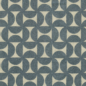 Pinwheels Emb Indigo 412493 by PKL Studio Fabric