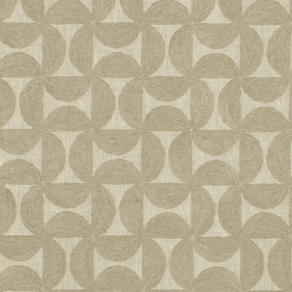 Pinwheels Emb Linen 412494 by PKL Studio Designer Fabric Base 52% polyester, 48% cotton Emb 60% polyester, 25% cotton, 15% linen India 51000 Horizontal: 4.5 and Vertical: 4.63 55 - Swanky Fabrics -