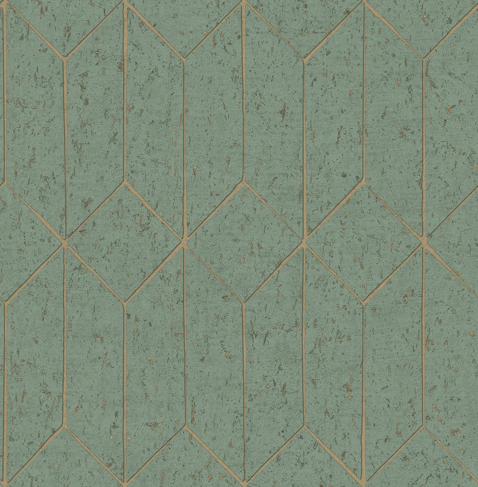 Hayden Mint Concrete Trellis Wallpaper by Advantage Fusion Covers about 56.4 square feet 20.5-in by 33-ft long roll Unpasted 20.9 - Fabric Carolina -