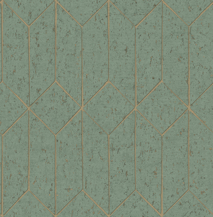 Hayden Mint Concrete Trellis Wallpaper by Advantage Fusion Covers about 56.4 square feet 20.5-in by 33-ft long roll Unpasted 20.9 - Fabric Carolina -