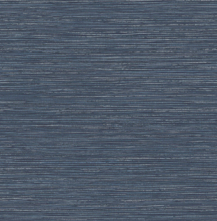 Alton Indigo Faux Grasscloth Wallpaper by Advantage Fusion Covers about 56.4 square feet 20.5-in by 33-ft long roll Unpasted 20.9 - Fabric Carolina -