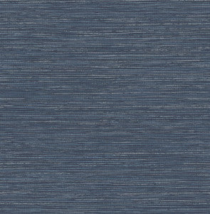 Alton Indigo Faux Grasscloth Wallpaper by Advantage