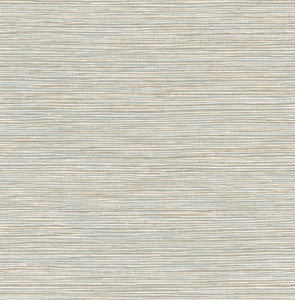 Alton Light Blue Faux Grasscloth Wallpaper by Advantage